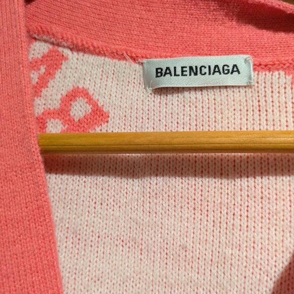 Balenciaga All-Over Logo Cardigan - Picture 3 of 8